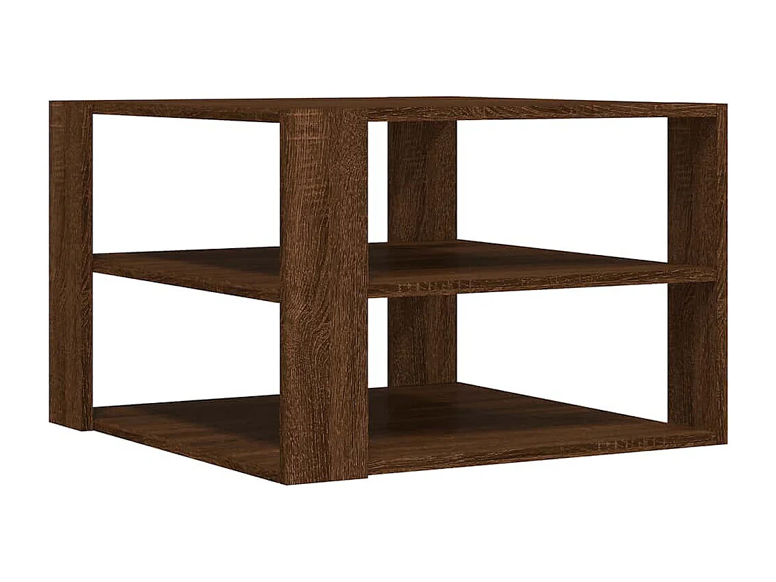 Table basse chêne marron 58x58x40 cm bois d'ingénierie