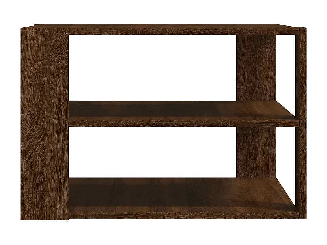 Table basse chêne marron 58x58x40 cm bois d'ingénierie