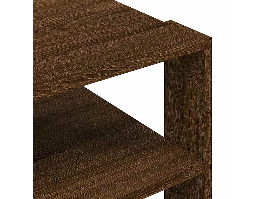 Table basse chêne marron 58x58x40 cm bois d'ingénierie