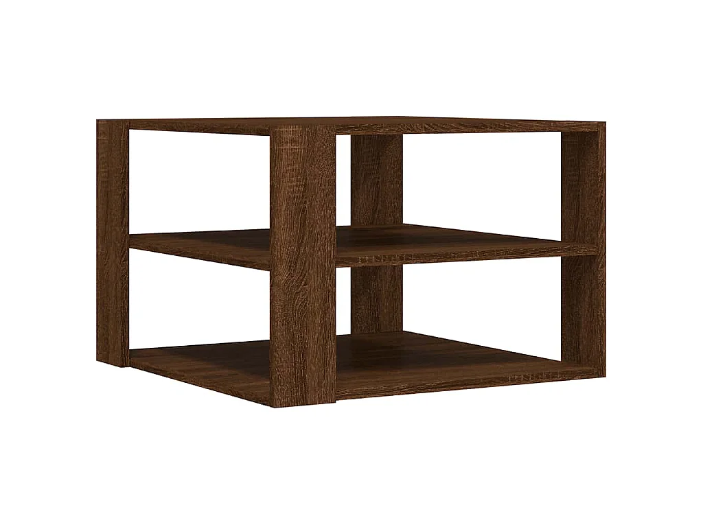 Table basse chêne marron 58x58x40 cm bois d'ingénierie