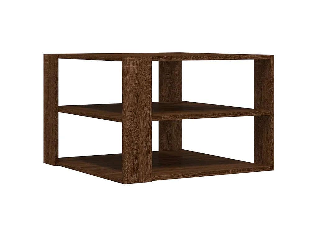 Table basse chêne marron 58x58x40 cm bois d'ingénierie