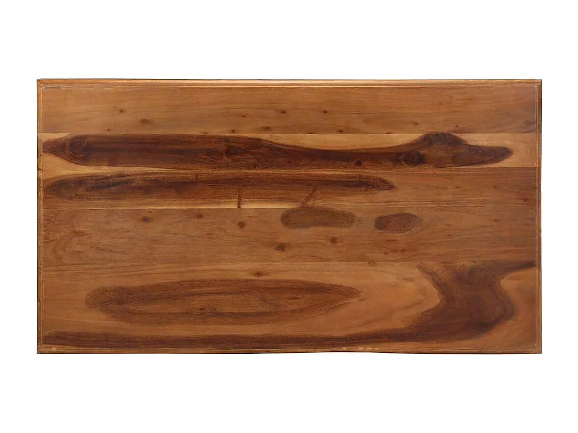 Tavolino da Salotto 110x60x40 cm in Legno Massello di Acacia