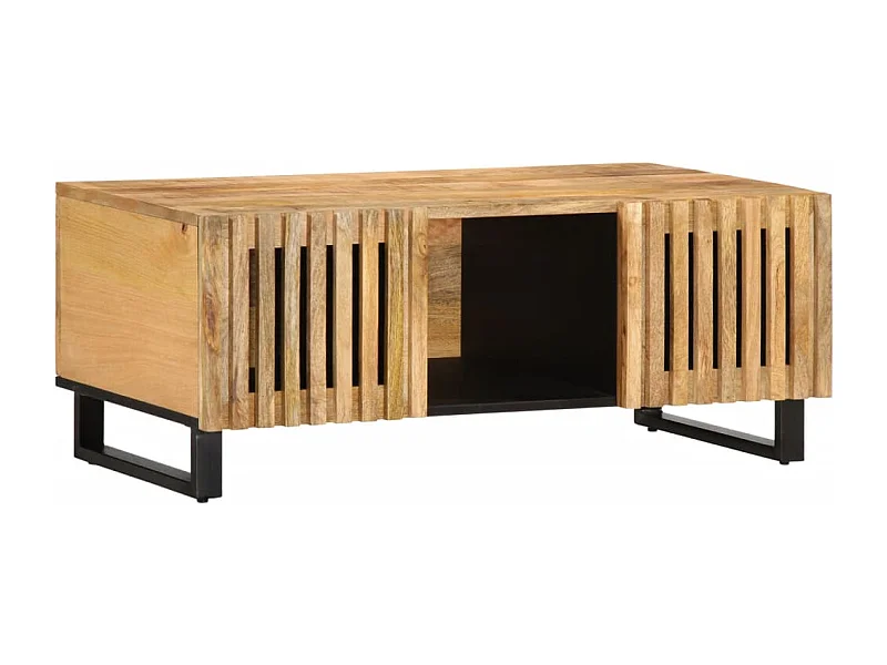 Couchtisch 100x55x40 cm Raues Massives Mangoholz