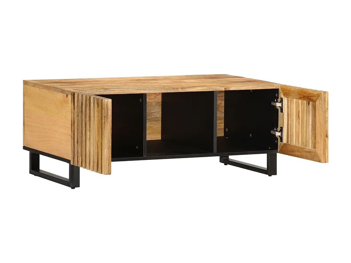Couchtisch 100x55x40 cm Raues Massives Mangoholz