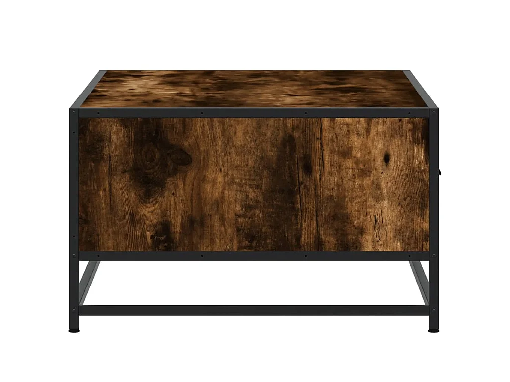 Mesa de centro 90x57x35 cm deriv. madeira/metal carvalho fumado
