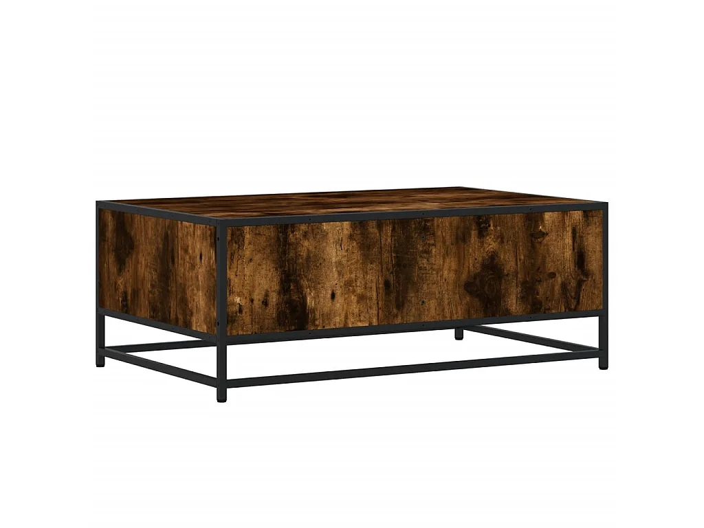 Mesa de centro 90x57x35 cm deriv. madeira/metal carvalho fumado