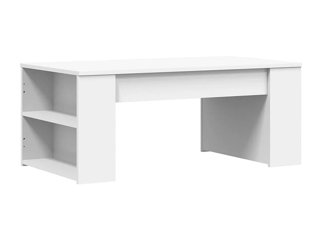 Table basse blanc 102x55x42 cm bois d'ingénierie