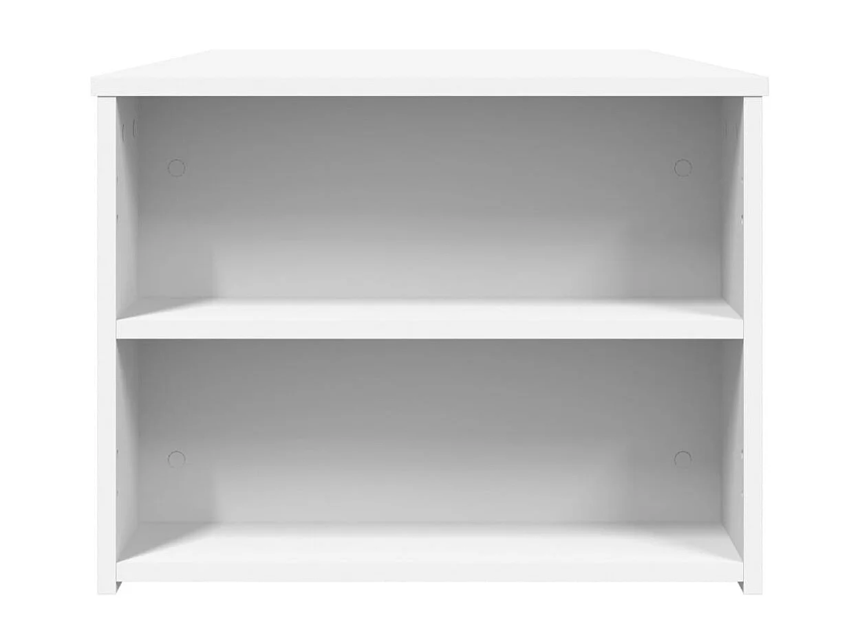 Tavolino da Salotto Bianco 102x55x42 cm in Legno Multistrato