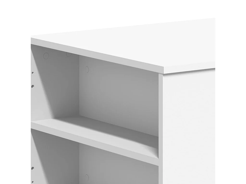Tavolino da Salotto Bianco 102x55x42 cm in Legno Multistrato