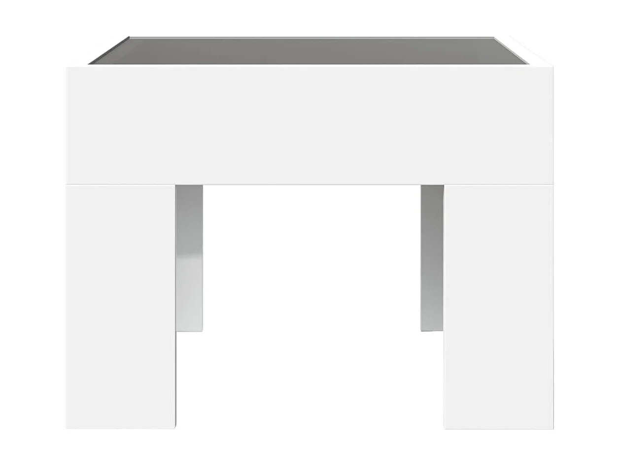 Couchtisch mit Infinity-LED Weiß 40x40x30 cm