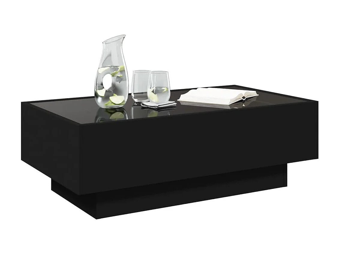 LED-Couchtisch Schwarz 90x50x30 cm Holzwerkstoff