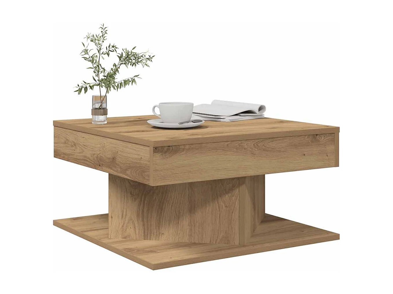 Couchtisch Artisan-Eiche 55x55x30 cm Holzwerkstoff
