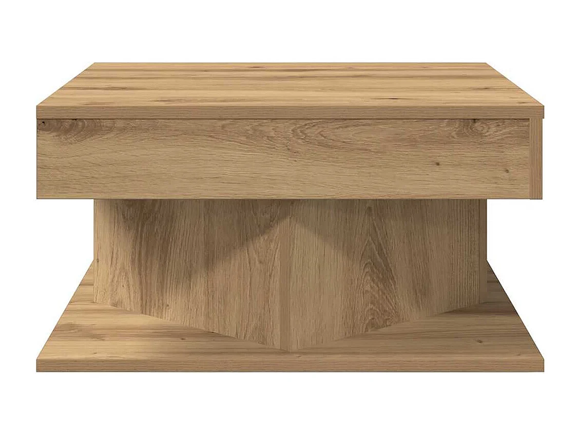 Tavolino Salotto Rovere Artigianale 55x55x30 cm in Truciolato