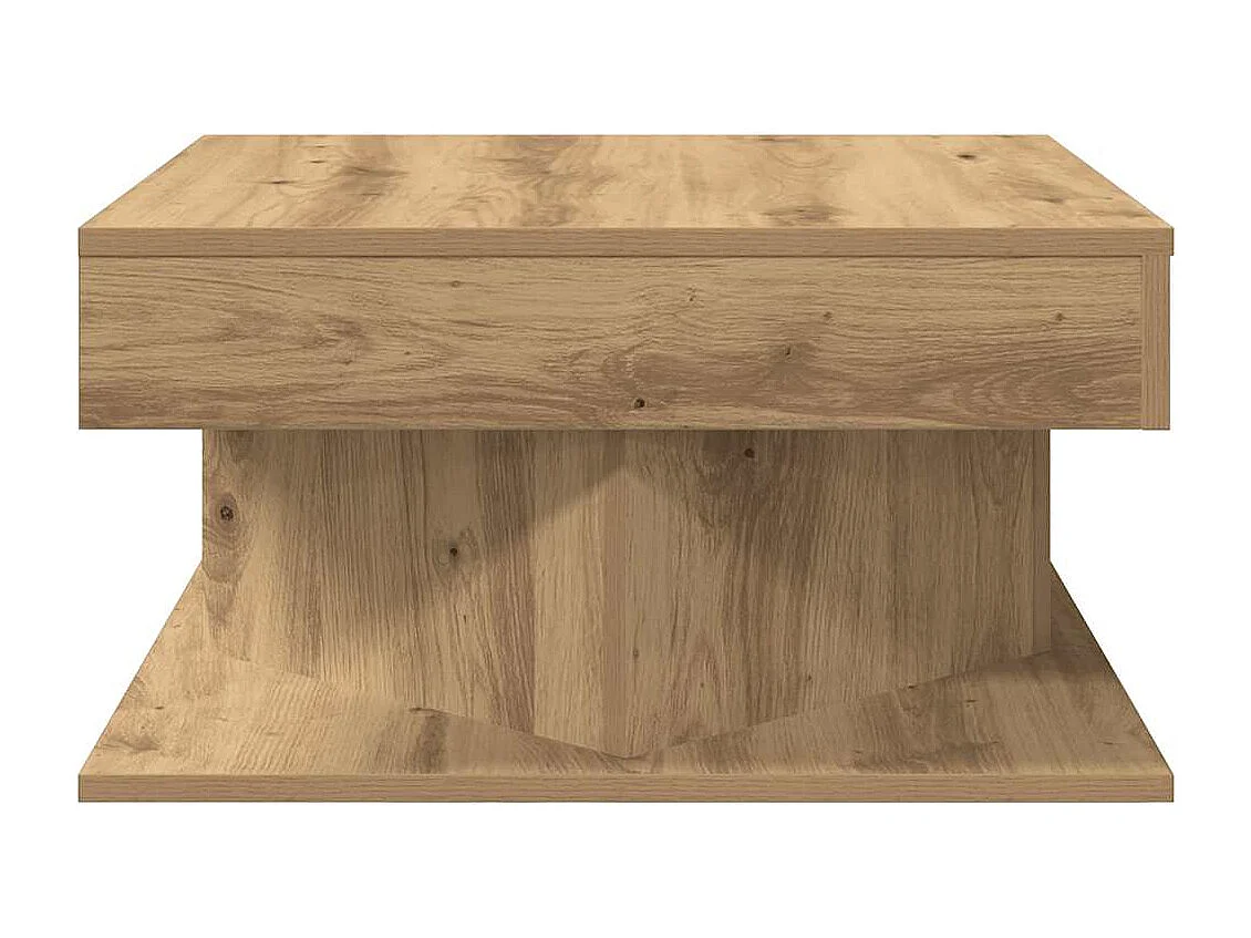 Tavolino Salotto Rovere Artigianale 55x55x30 cm in Truciolato