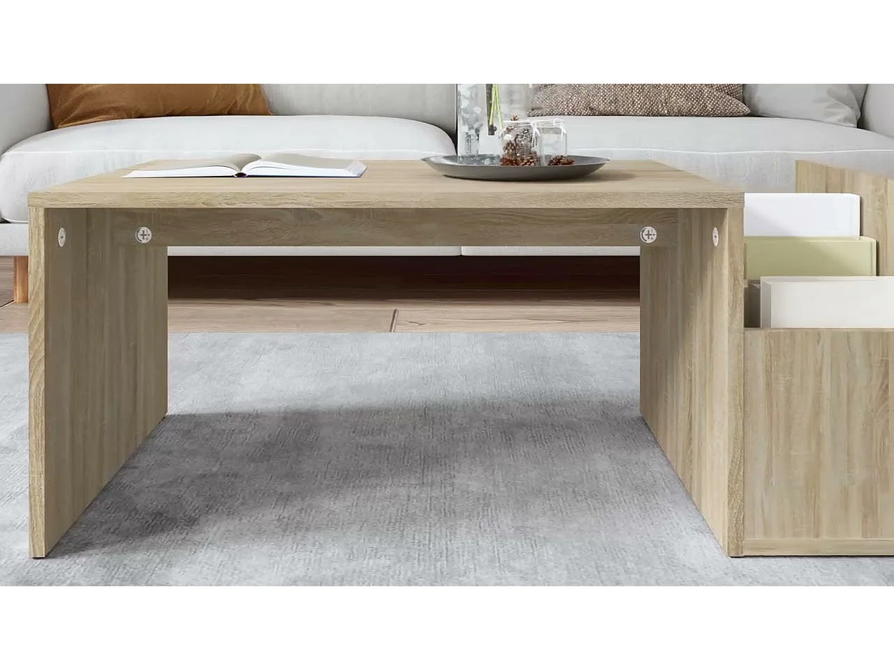 Table basse Chêne sonoma 90x45x35 cm bois d’ingénierie