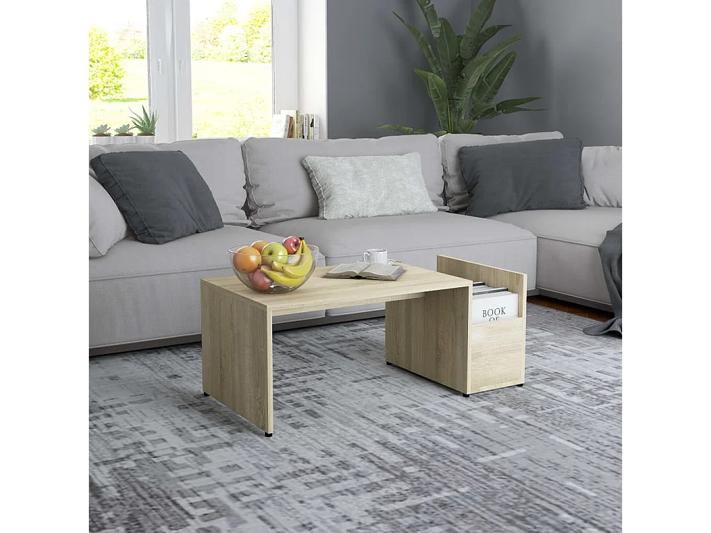 Table basse Chêne sonoma 90x45x35 cm bois d’ingénierie