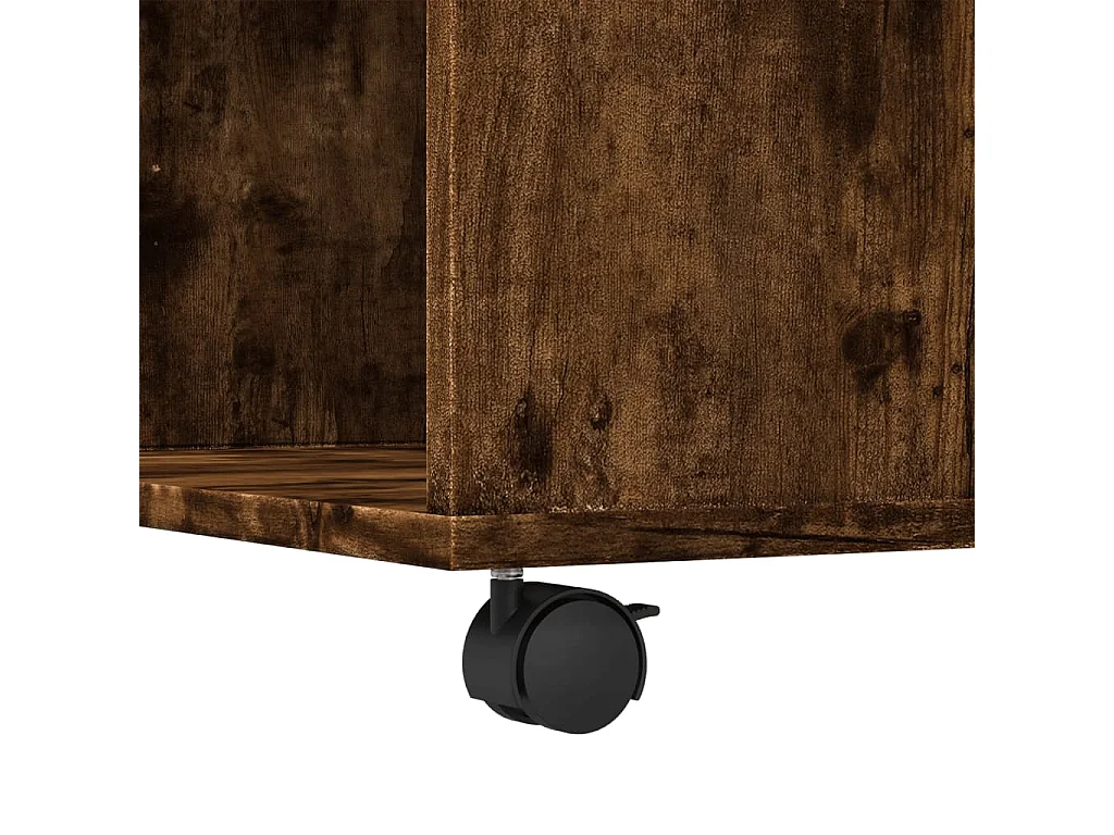 Table basse chêne fumé 80x80x40 cm bois d'ingénierie