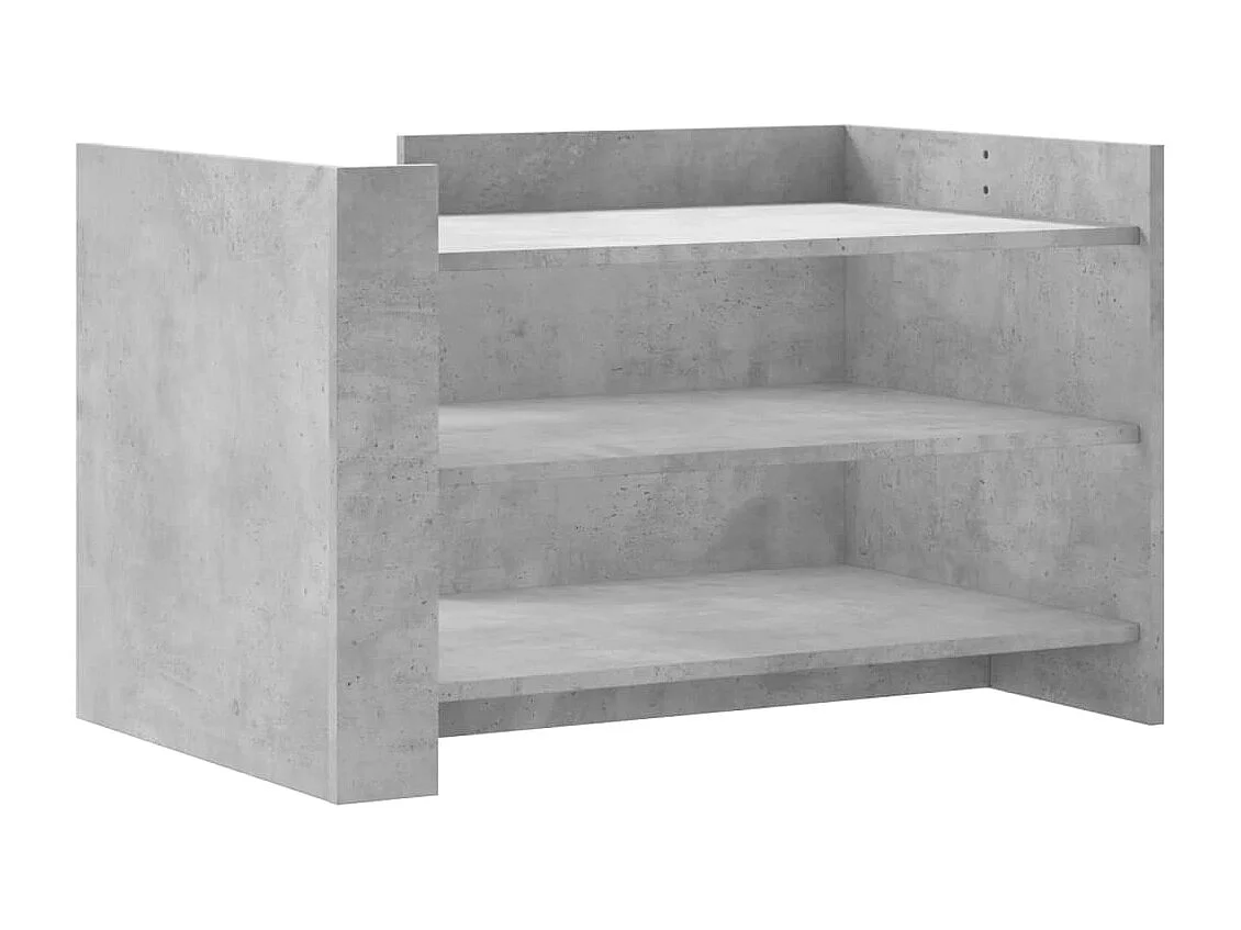 Table basse gris béton 80x50x50 cm bois d'ingénierie