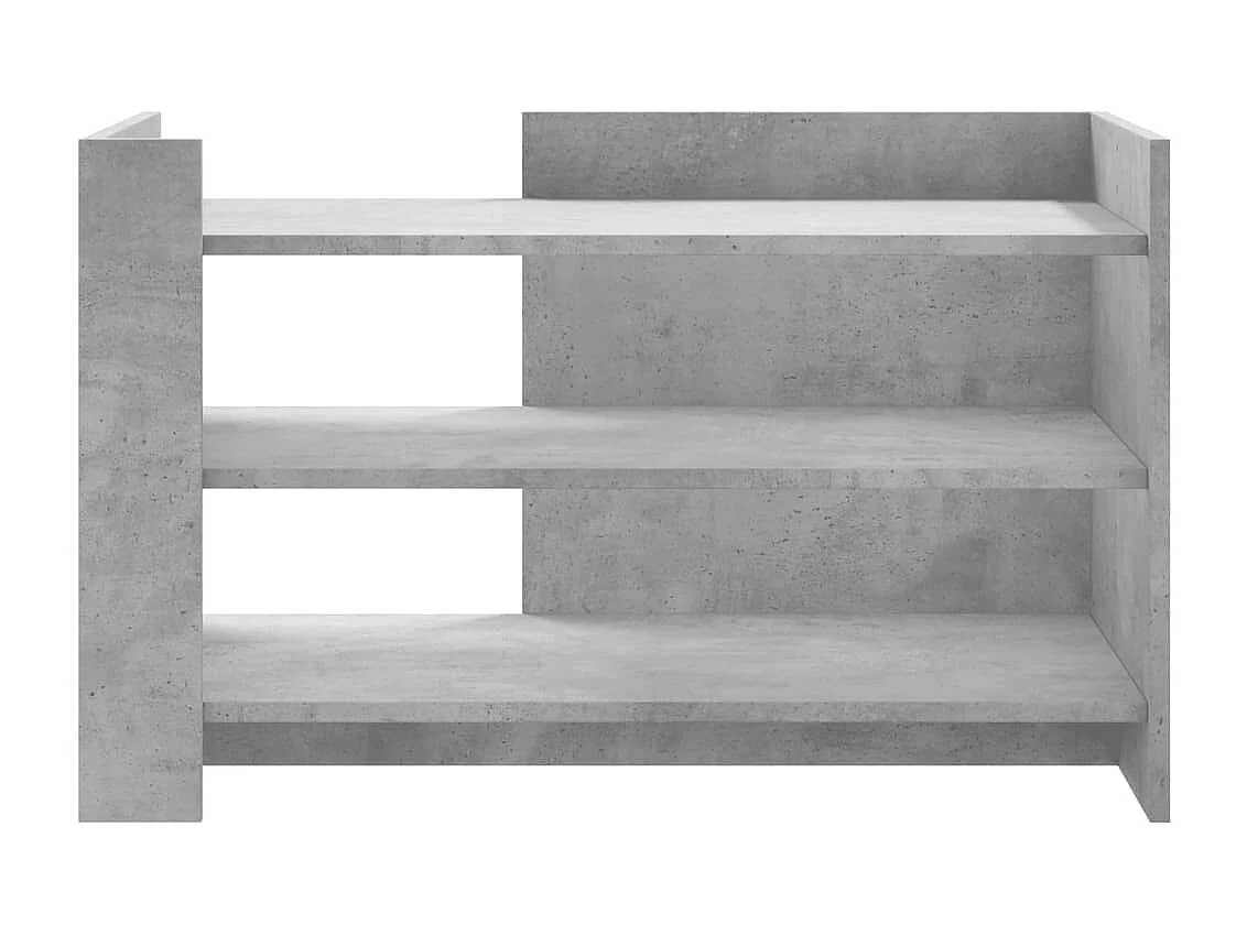 Table basse gris béton 80x50x50 cm bois d'ingénierie