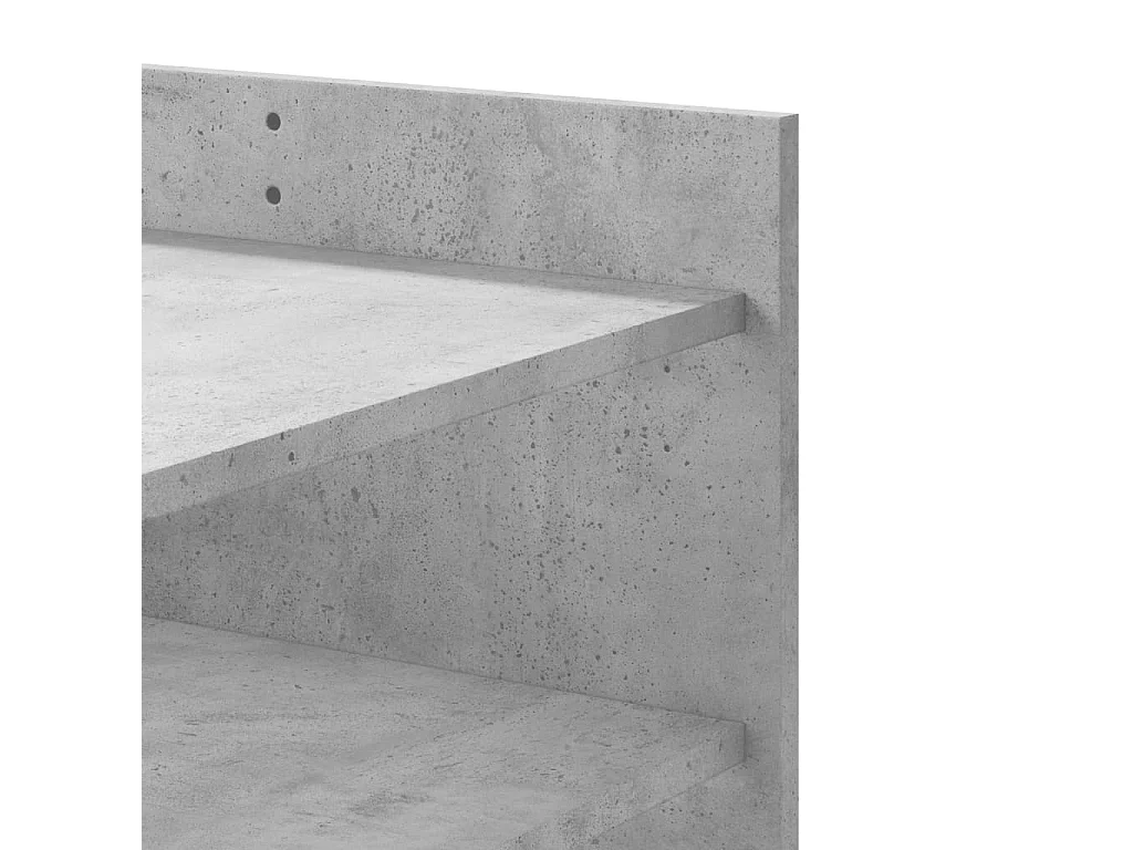 Table basse gris béton 80x50x50 cm bois d'ingénierie