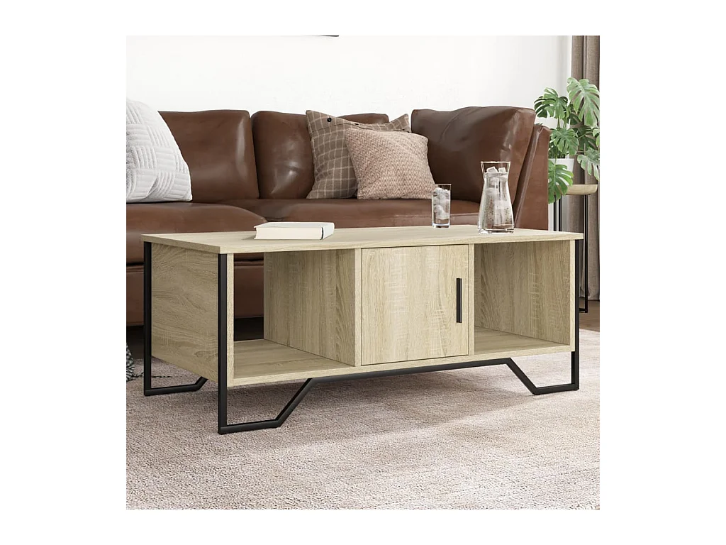 Table basse chêne sonoma 100x51x40 cm bois d'ingénierie