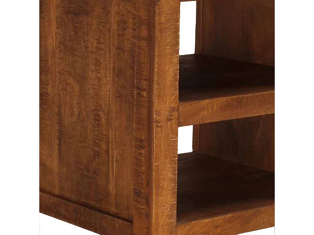 Table basse avec 2 tiroirs 90x40x50 cm bois solide de manguier