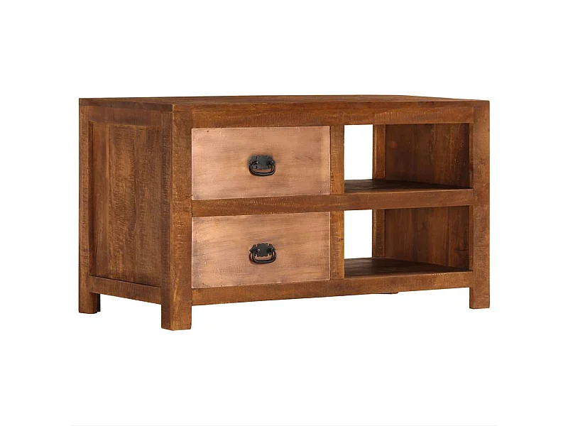 Mesa de centro c/ 2 gavetas 90x40x50cm madeira mangueira maciça