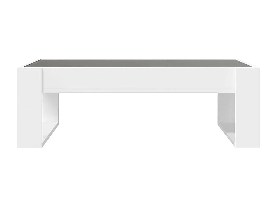 Salontafel met Infinity LED 90x53x30 cm wit