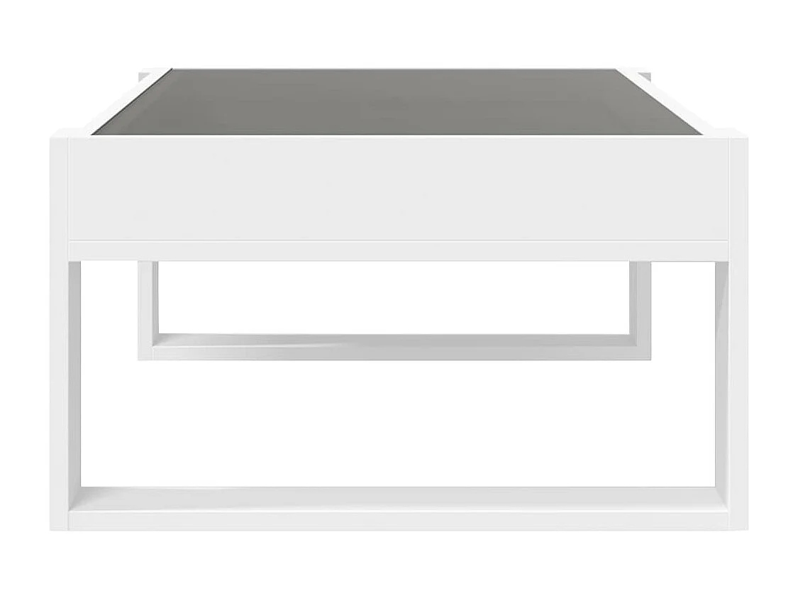Salontafel met Infinity LED 90x53x30 cm wit