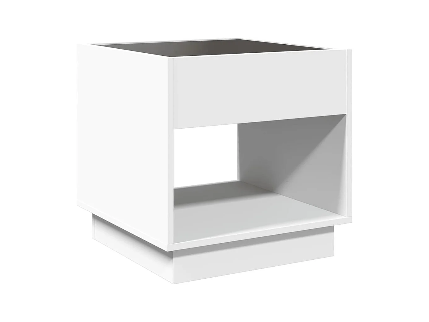 Table basse avec LED infini blanc 50x50x50 cm