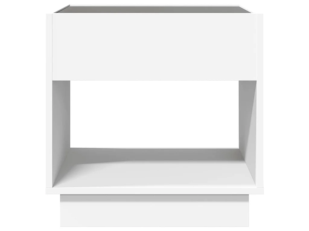 Mesa de centro luzes LED Infinity 50x50x50 cm branco