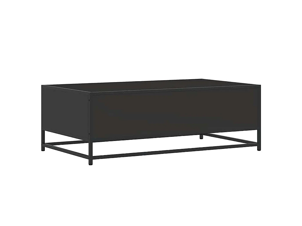 Salontafel 100x57x35 cm bewerkt hout en metaal zwart