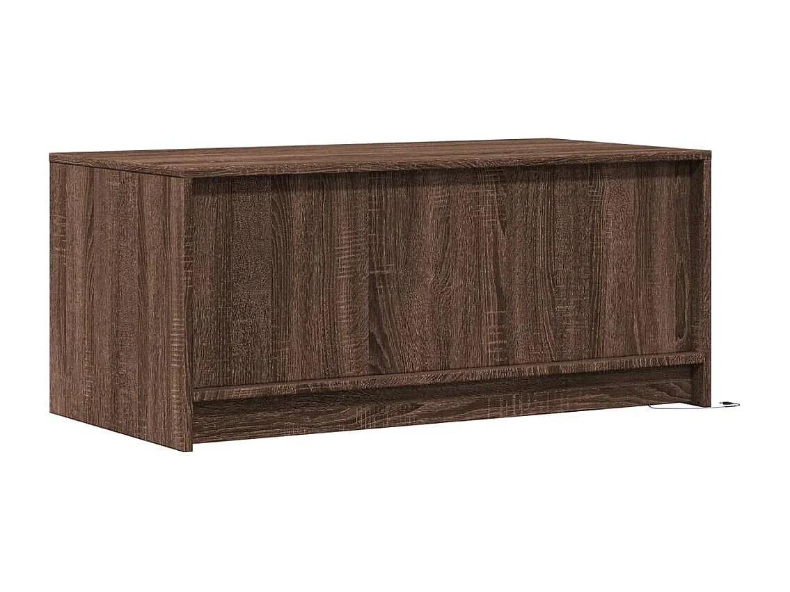 LED-Couchtisch Braun Eichen-Optik Holzwerkstoff