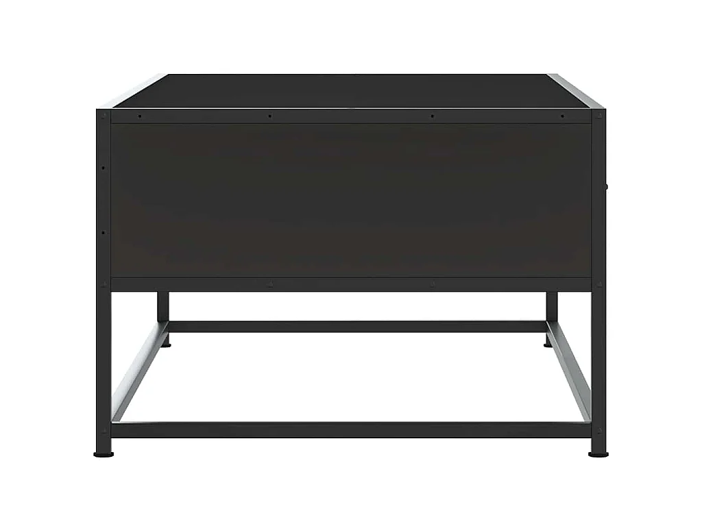Salontafel 100x50x35 cm bewerkt hout en metaal zwart