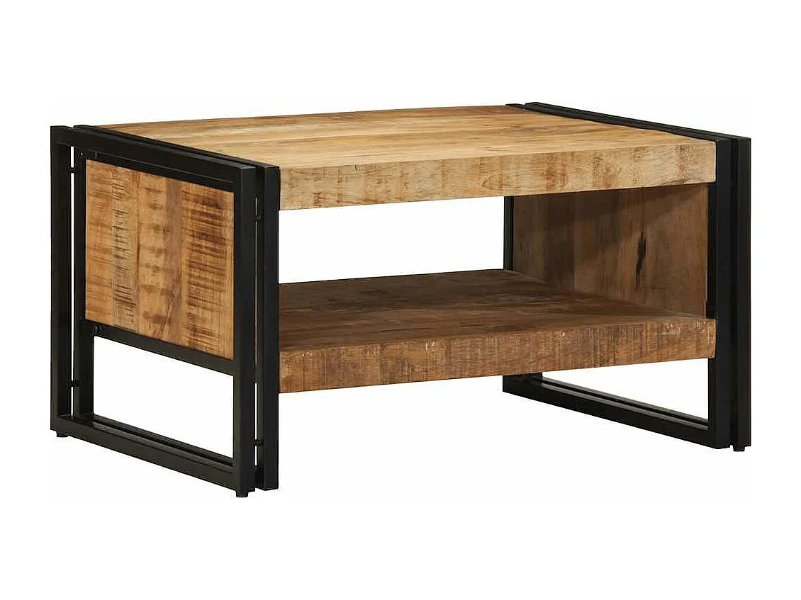 Table basse 70x50x38 cm bois de manguier massif brut