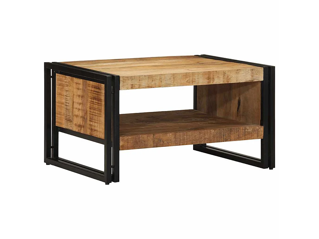 Table basse 70x50x38 cm bois de manguier massif brut
