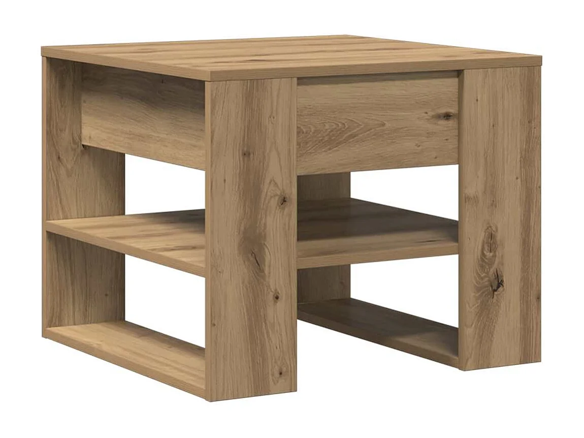 Mesa de centro 55,5x55x45 cm deriv. madeira carvalho artisiano