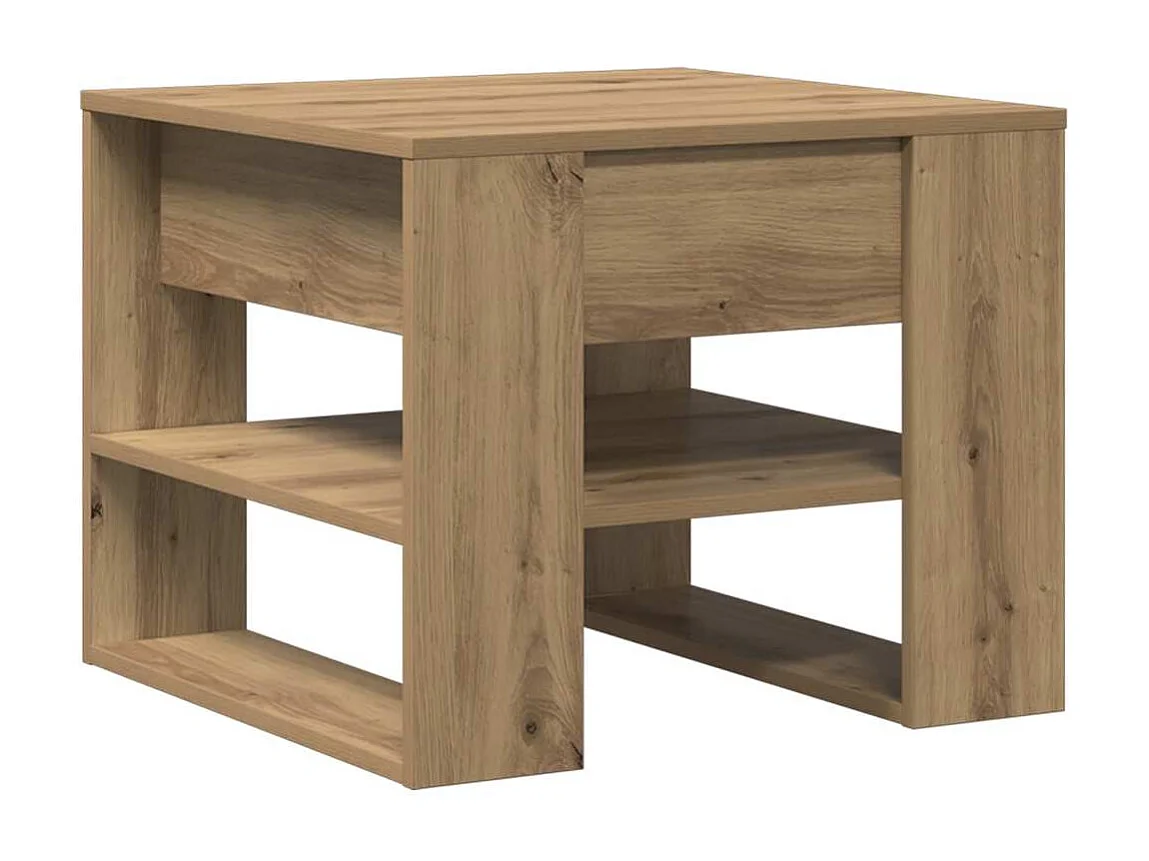 Mesa de centro 55,5x55x45 cm deriv. madeira carvalho artisiano