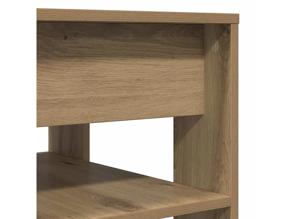 Mesa de centro 55,5x55x45 cm deriv. madeira carvalho artisiano