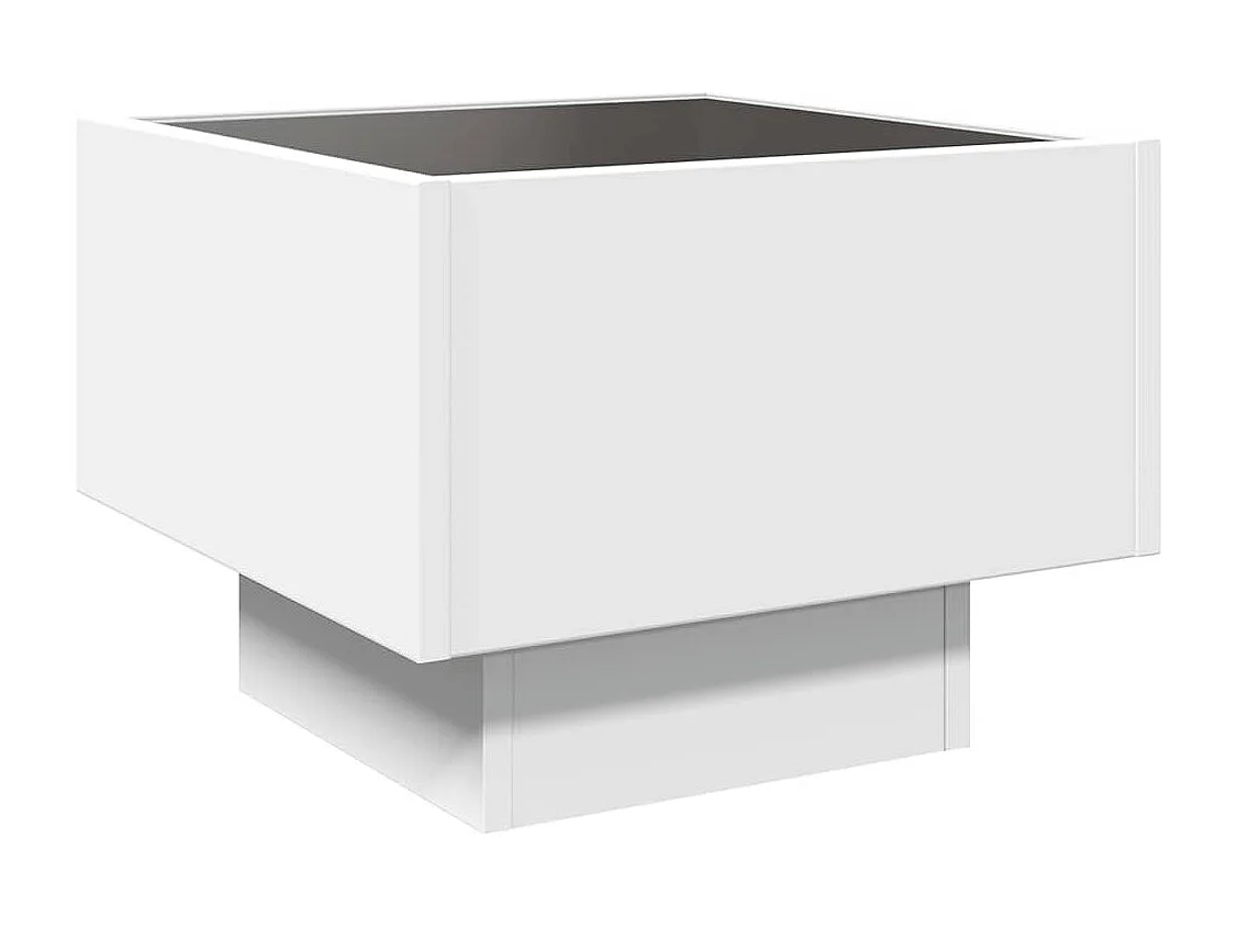 Table d'appoint avec LED blanc 40x40x30 cm bois d'ingénierie