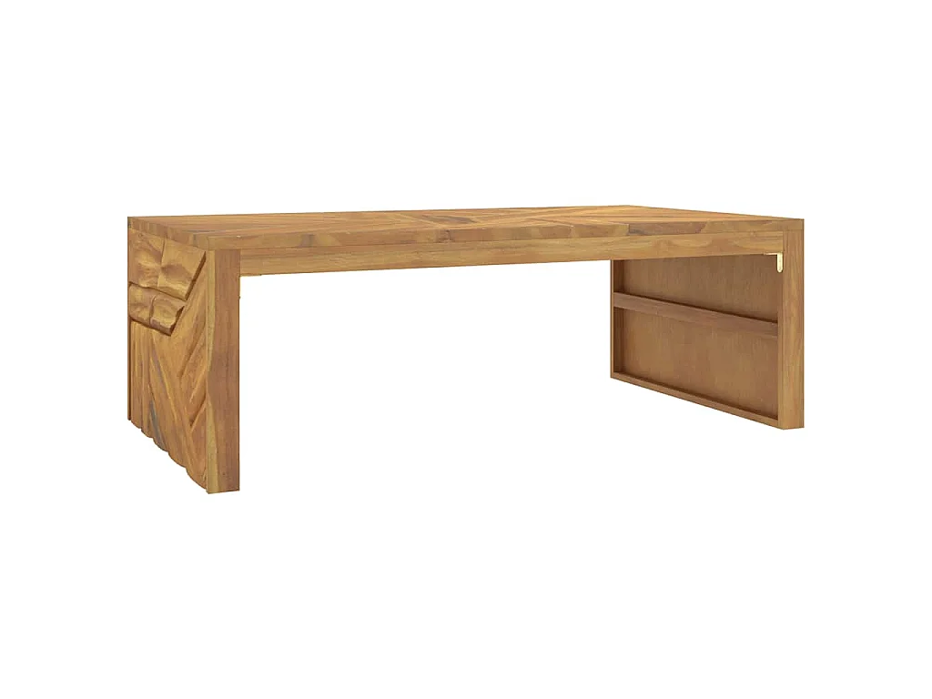 Mesa de centro madera maciza de teca 110x60x38 cm
