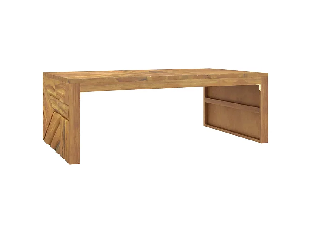 Mesa de centro madera maciza de teca 110x60x38 cm