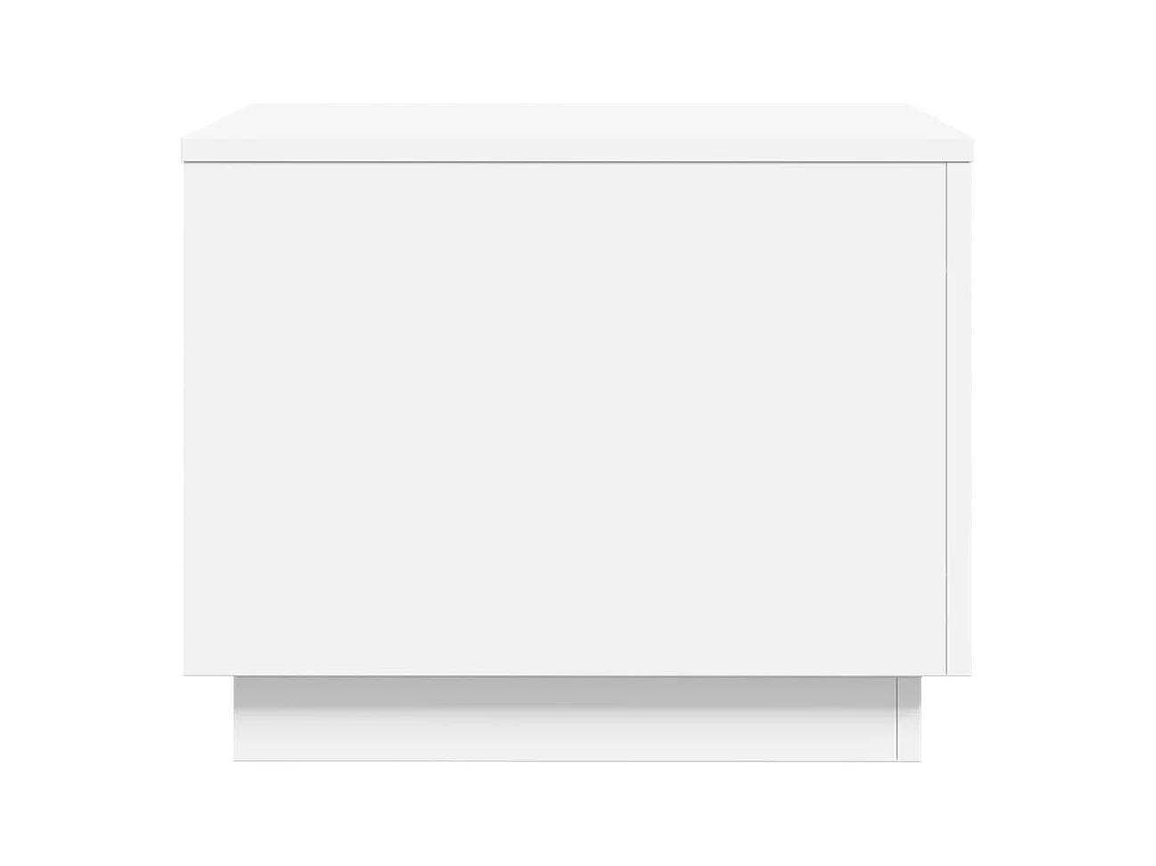 Salontafel met LED-verlichting 50x50x40 cm wit