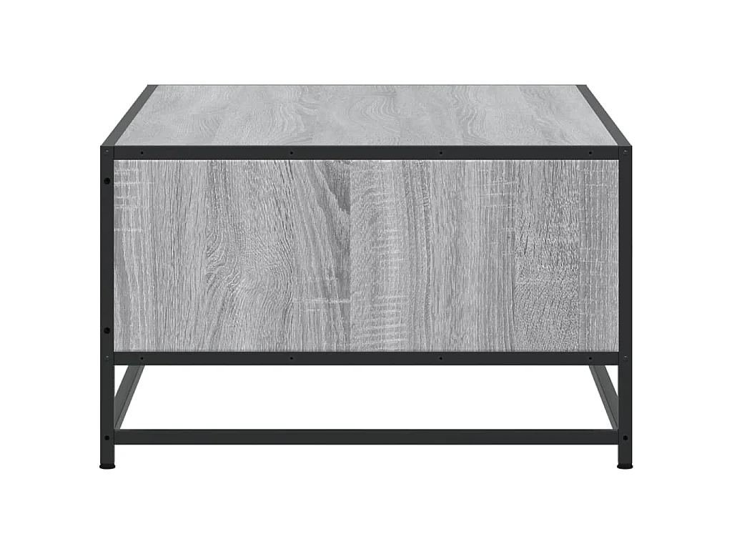 Table basse sonoma gris 100x57x35 cm bois d'ingénierie et métal