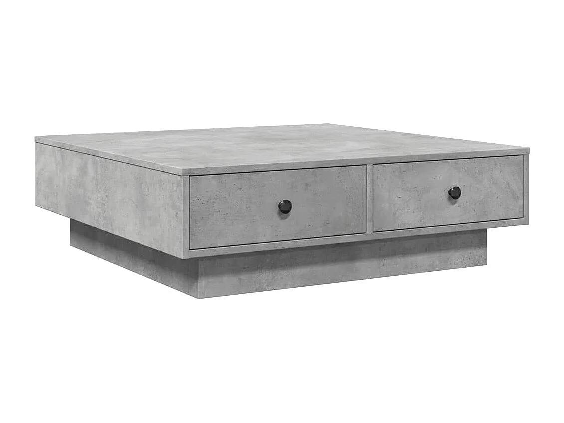 Table basse Gris béton 90x90x28 cm Aggloméré