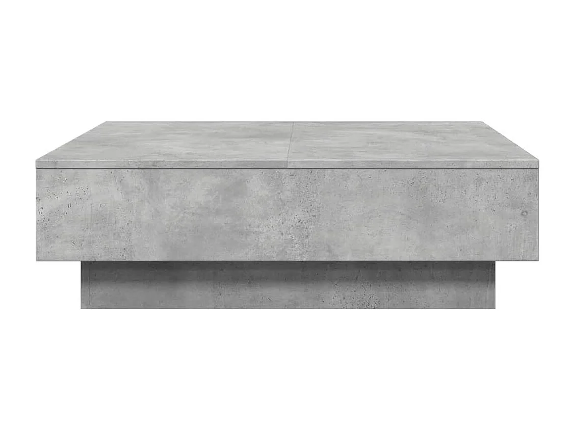 Table basse Gris béton 90x90x28 cm Aggloméré