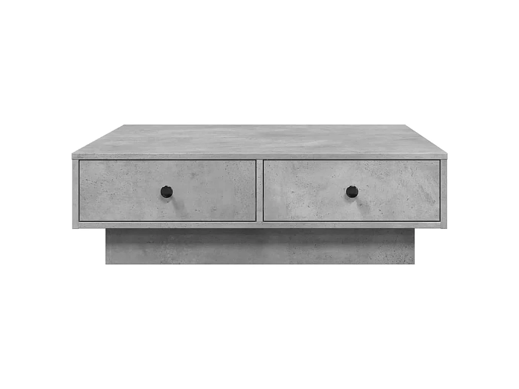 Table basse Gris béton 90x90x28 cm Aggloméré
