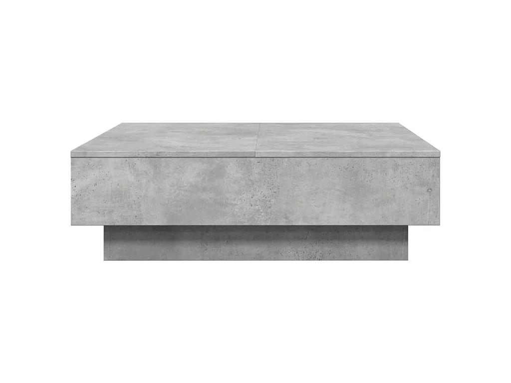 Table basse Gris béton 90x90x28 cm Aggloméré