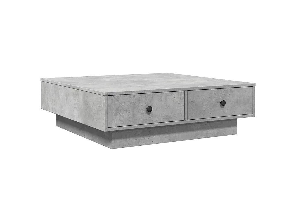 Table basse Gris béton 90x90x28 cm Aggloméré