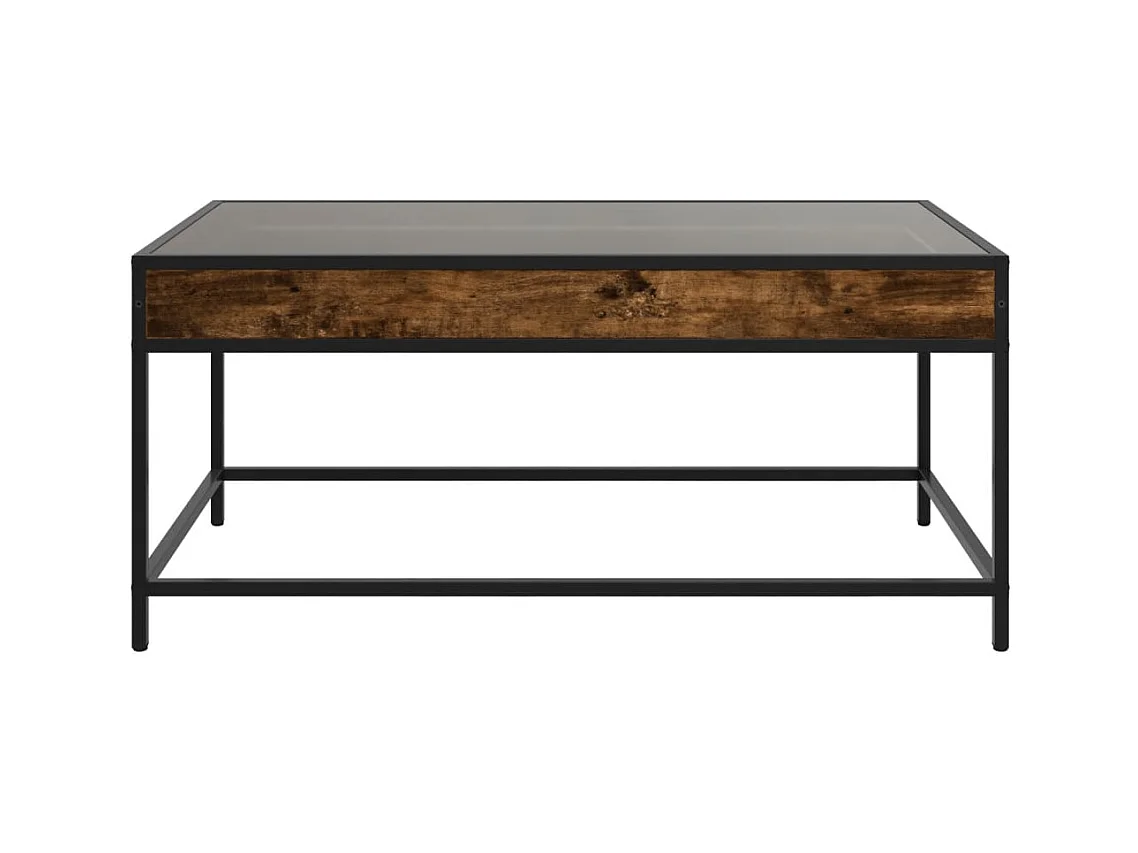Salontafel met Infinity LED 90x50x41 cm gerookt eikenkleurig